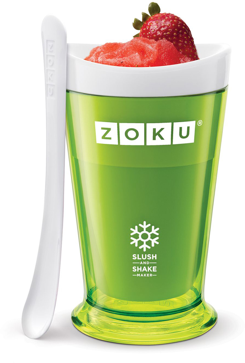 Форма для холодных десертов Zoku Slush & Shake, цвет: зеленый, 240 мл. ZK113-GNZK113-GN Форма для холодных десертов Zoku Slush & Shake, цвет: зеленый, 240 мл. ZK113-GNZK113-GNФорма Slush & Shake позволит вам насладиться натуральными холодными десертами: сорбетами, молочными коктейлями, фруктовыми соками и даже замороженными алкогольными напитками собственного приготовления! В набор входят внутренняя форма для предварительной заморозки, внешний защитный корпус и специальная ложка. Создавайте невероятные вкусовые сочетания, смешивая различные фрукты, домашние соки, молоко, шоколад, кофе и другие ингредиенты. Как использовать: 1. Поместите внутреннюю пустую форму в морозильную камеру на восемь и более часов. Форма должна быть абсолютно сухой и располагаться вертикально.2. Через восемь часов верните её в защитный корпус и залейте охлажденный напиток до отметки. 3. Сразу начинайте перемешивать массу с помощью специальной ложки. Не давайте краям примерзнуть к форме. Через 7-10 минут ваш десерт готов. Объем - 240 мл. Не содержит вредных примесей и бисфенола-А. Не подходит для использования в микроволновой печи. Моется вручную.