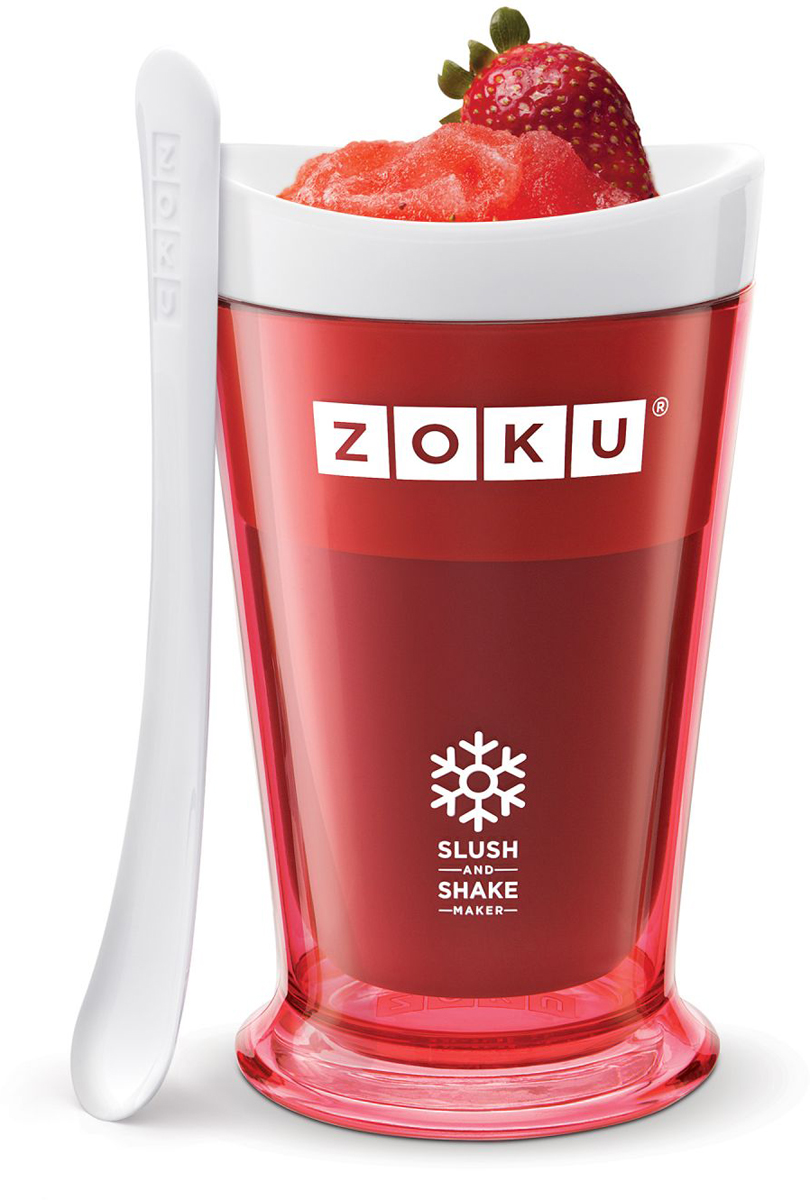 Форма для холодных десертов Zoku Slush & Shake, цвет: красный, 240 мл. ZK113-RDZK113-RD Форма для холодных десертов Zoku Slush & Shake, цвет: красный, 240 мл. ZK113-RDZK113-RDФорма Slush & Shake позволит вам насладиться натуральными холодными десертами: сорбетами, молочными коктейлями, фруктовыми соками и даже замороженными алкогольными напитками собственного приготовления! В набор входят внутренняя форма для предварительной заморозки, внешний защитный корпус и специальная ложка. Создавайте невероятные вкусовые сочетания, смешивая различные фрукты, домашние соки, молоко, шоколад, кофе и другие ингредиенты. Как использовать: 1. Поместите внутреннюю пустую форму в морозильную камеру на восемь и более часов. Форма должна быть абсолютно сухой и располагаться вертикально.2. Через восемь часов верните её в защитный корпус и залейте охлажденный напиток до отметки. 3. Сразу начинайте перемешивать массу с помощью специальной ложки. Не давайте краям примерзнуть к форме. Через 7-10 минут ваш десерт готов. Объем - 240 мл. Не содержит вредных примесей и бисфенола-А. Не подходит для использования в микроволновой печи. Моется вручную.