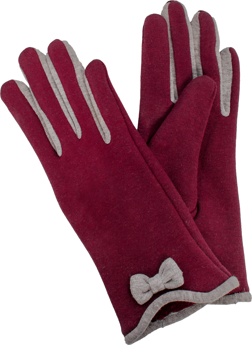 Перчатки женские Sophie Ramage, цвет: бордовый, серый. GL-217024. Размер универсальный
