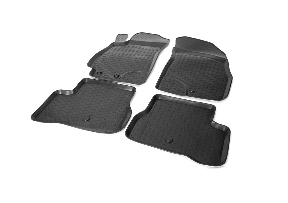 Коврики салона Rival для Hyundai Accent 2005-2013, полиуретан12311001 Коврики салона Rival для Hyundai Accent 2005-2013, полиуретан12311001Прочные и долговечные коврики Rival в салон автомобиля, изготовлены из высококачественного и экологичного сырья. Коврики полностью повторяют геометрию салона вашего автомобиля.- Надежная система крепления, позволяющая закрепить коврик на штатные элементы фиксации, в результате чего отсутствует эффект скольжения по салону автомобиля.- Высокая стойкость поверхности к стиранию.- Специализированный рисунок и высокий борт, препятствующие распространению грязи и жидкости по поверхности коврика.- Перемычка задних ковриков в комплекте предотвращает загрязнение тоннеля карданного вала.- Коврики произведены из первичных материалов, в результате чего отсутствует неприятный запах в салоне автомобиля.- Высокая эластичность, можно беспрепятственно эксплуатировать при температуре от -45°C до +45°C. Уважаемые клиенты! Обращаем ваше внимание, что коврики имеют форму, соответствующую модели данного автомобиля. Фото служит для визуального восприятия товара.