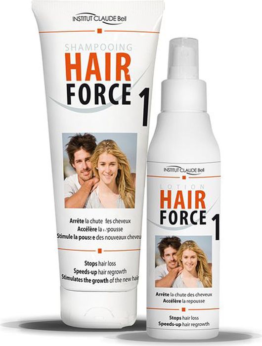 Hair Force One Комплект против выпадения волос: шампунь, 250 мл и лосьон, 150 мл1S1LHF Hair Force One Комплект против выпадения волос: шампунь, 250 мл и лосьон, 150 мл1S1LHFСредства Hair Force One - это косметические средства против выпадения волос. Изготовлены во Франции. Не являются лекарственными средствами и не содержат гормонов. Комплексное применение средств Hair Force One позволяет сократить выпадение волос, ускорить рост волос, увеличить объем волос, уменьшить себорею.