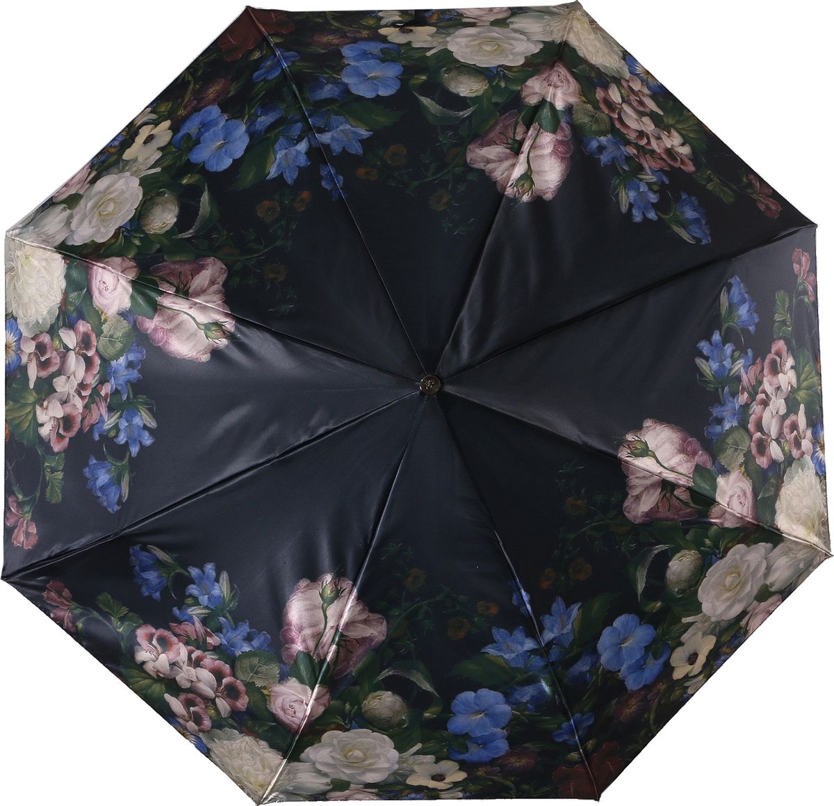 Зонт женский Trust, автомат, 3 сложения, цвет: черный, синий, бежевый. 30472-15