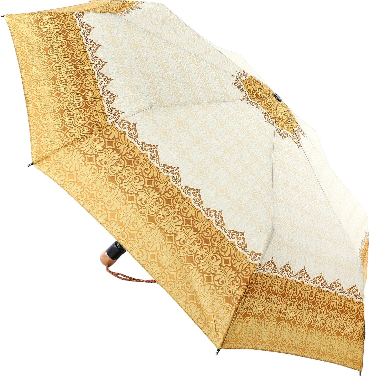 Зонт женский Airton, автомат, 3 сложения, цвет: бежевый, песочный, коричневый. 3935-150