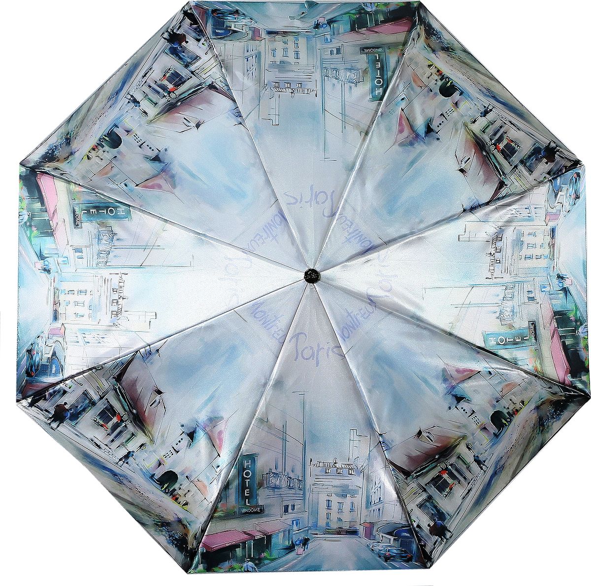 Зонт женский Trust, автомат, 4 сложения, цвет: белый, голубой. 42372-76