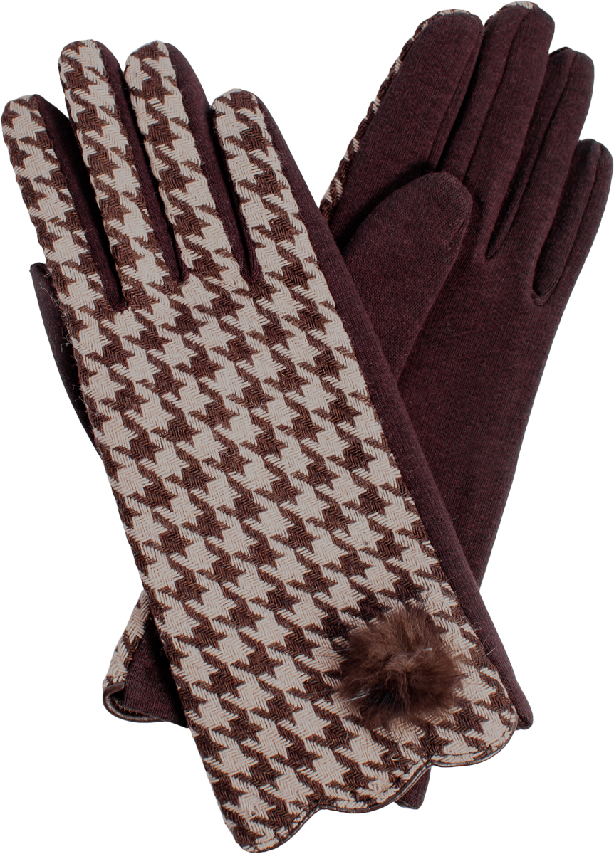 Перчатки женские Sophie Ramage, цвет: коричневый. GL-217151. Размер универсальный