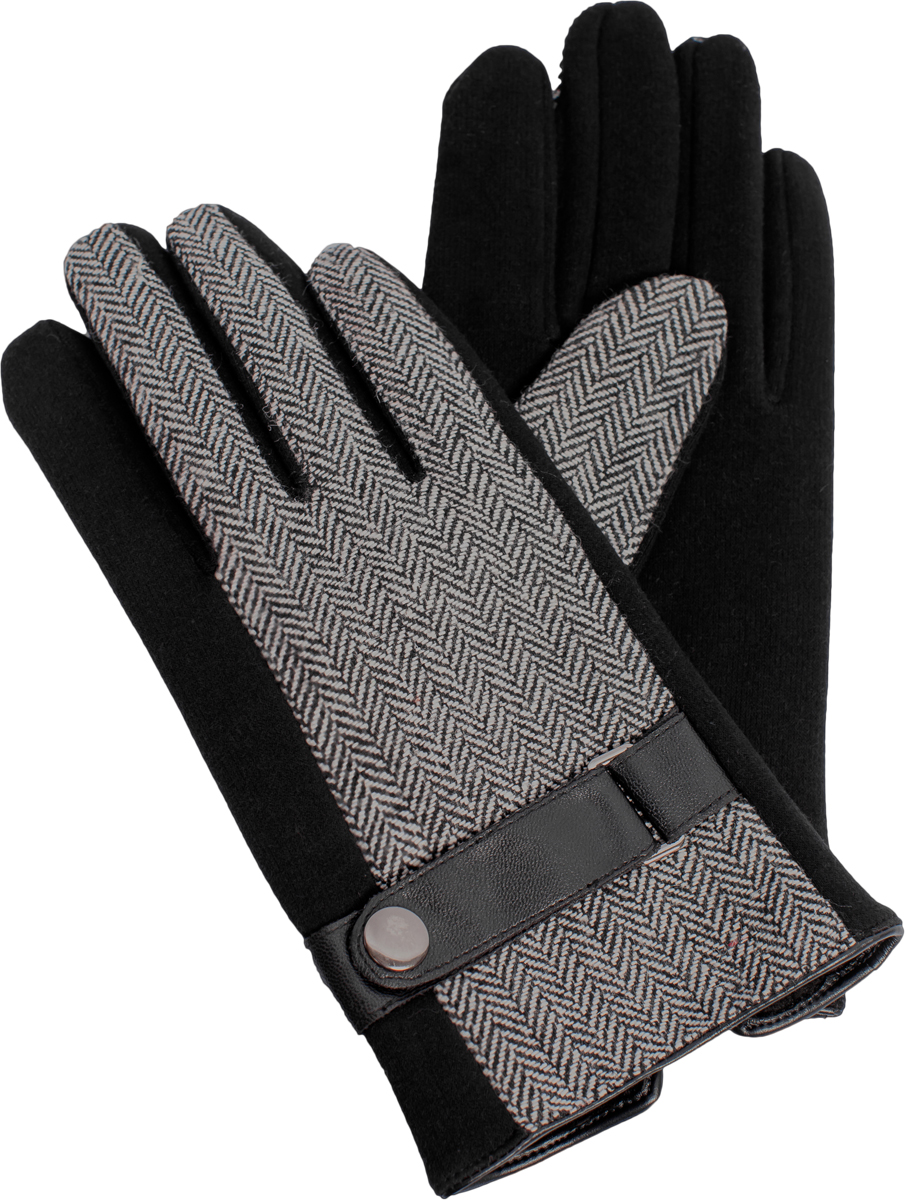 Перчатки мужские Sophie Ramage, цвет: серый, черный. GL-217188. Размер универсальный