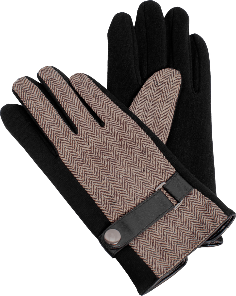 Перчатки мужские Sophie Ramage, цвет: коричневый, бежевый. GL-217189. Размер универсальный