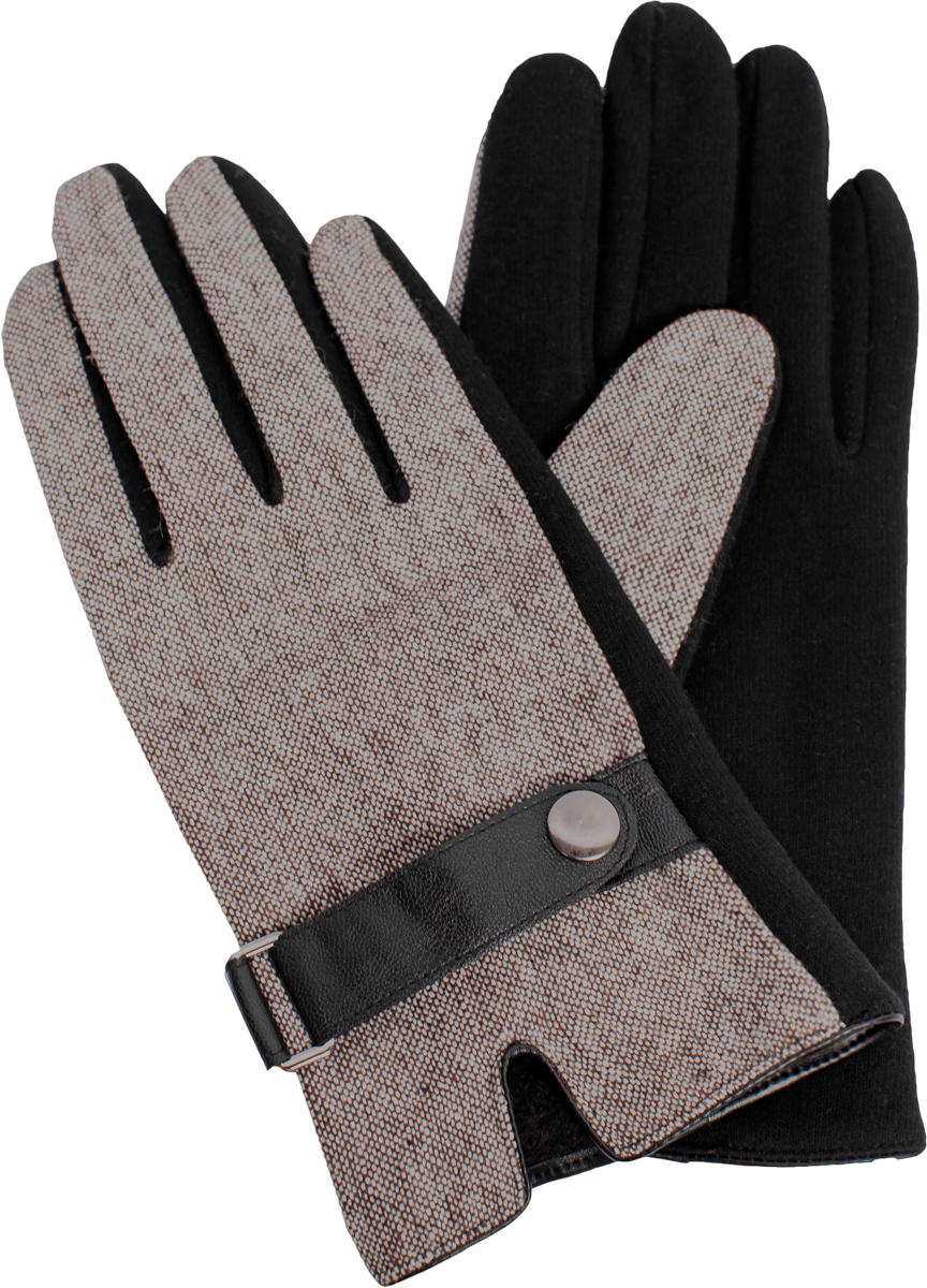 Перчатки мужские Sophie Ramage, цвет: бежевый, коричневый. GL-217190. Размер универсальный