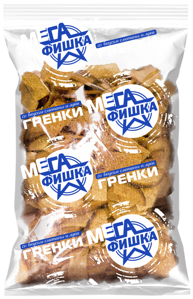 Мега Фишка гренки со вкусом сметаны и лука, 300 г1489 Мега Фишка гренки со вкусом сметаны и лука, 300 г1489Мега Фишка со вкусом сметаны и лука - большая упаковка вкуснейших ржаных гренок для большой компании. Удобно купить — легко угостить! Отличный повод, чтобы собраться вместе!