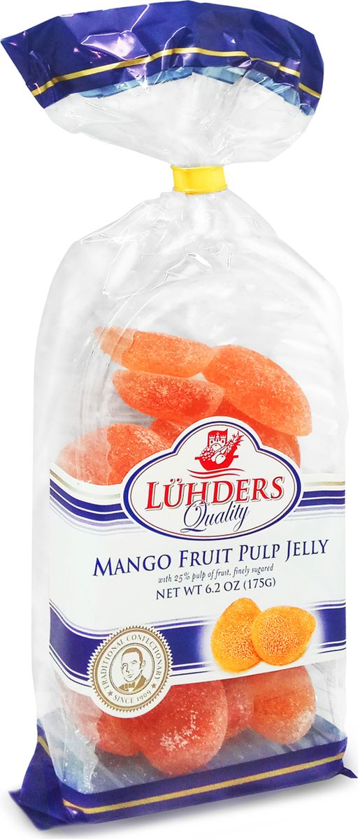 Luehders мармелад манго с мякотью, 175 г944 Luehders мармелад манго с мякотью, 175 г944Мармелад с содержанием натуральной фруктовой мякоти 25%.