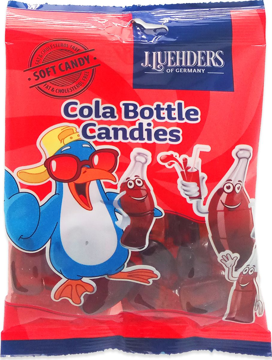 Luehders мармелад бутылка колы, 80 г949 Luehders мармелад бутылка колы, 80 г949Жевательный мармелад со вкусом колы.