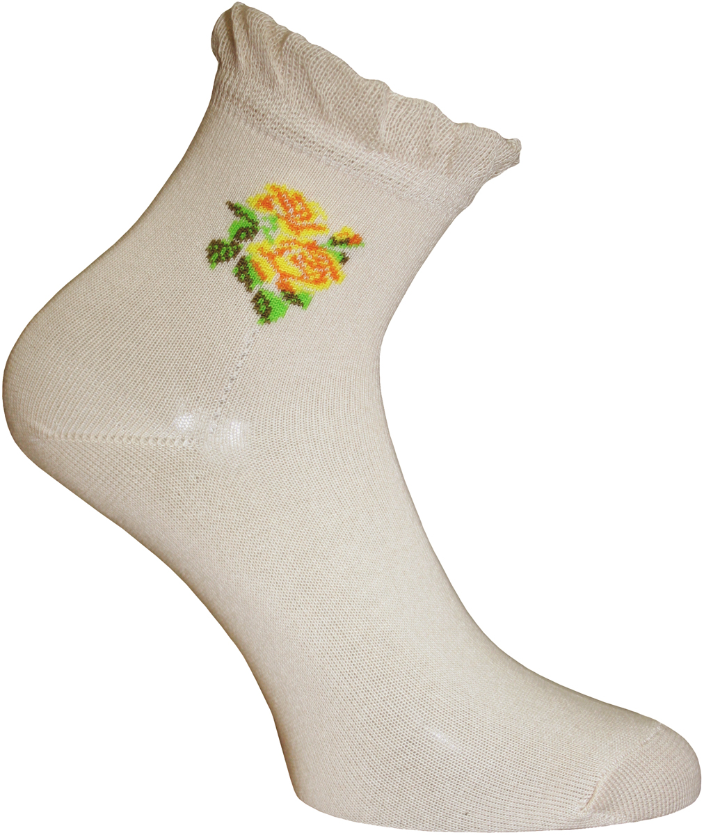 Носки женские Master Socks, цвет: бежевый. 55016. Размер 2555016 Носки женские Master Socks, цвет: бежевый. 55016. Размер 2555016Удобные носки Master Socks, изготовленные из высококачественного комбинированного материала с хлопковой основой, очень мягкие и приятные на ощупь, позволяют коже дышать.Эластичная резинка плотно облегает ногу, не сдавливая ее, обеспечивая комфорт и удобство. Носки с паголенком классической длины оформлены цветочным принтом. Практичные и комфортные носки великолепно подойдут к любой вашей обуви.