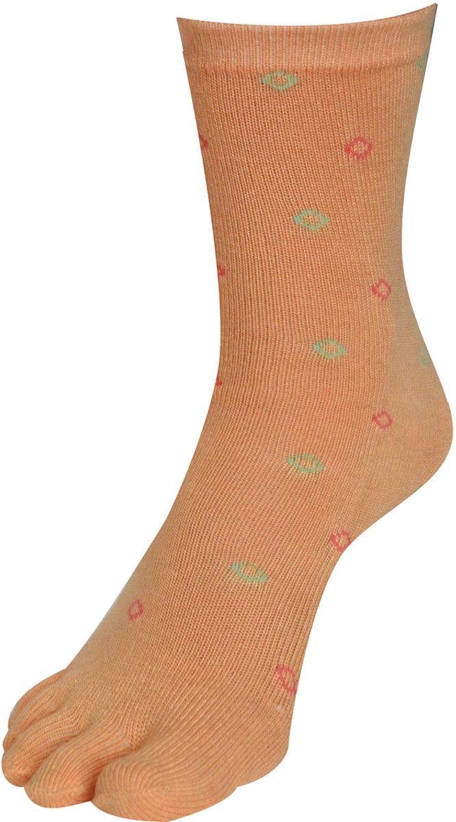 Носки женские Master Socks, цвет: оранжевый. 85681. Размер 23/2585681 Носки женские Master Socks, цвет: оранжевый. 85681. Размер 23/2585681Удобные носки Master Socks с пальцами, изготовленные из высококачественного комбинированного материала с бамбуковой основой, очень мягкие и приятные на ощупь, позволяют коже дышать.Эластичная резинка плотно облегает ногу, не сдавливая ее, обеспечивая комфорт и удобство. Носки с паголенком классической длины. Практичные и комфортные носки великолепно подойдут к любой вашей обуви.