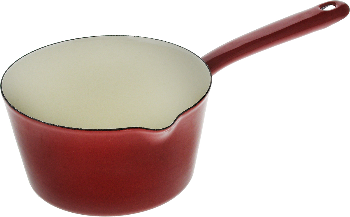 Ковш эмалированный Metalac Posude Majestic, цвет: красный, 1,3 л166828 Ковш эмалированный Metalac Posude Majestic, цвет: красный, 1,3 л166828Ковш Metalac Posude Majestic выполнен из качественной стали с эмалированным покрытием. Стеклоэмаль инертна и устойчива к пищевым кислотам, не вступает во взаимодействие с продуктами и не искажает их вкусовые качества. Эмалевое покрытие, являясь стекольной массой, не вызывает аллергию и надежно защищает пищу от контакта с металлом. Прочный стальной корпус обеспечивает эффективную тепловую обработку пищевых продуктов и не деформируется в процессе эксплуатации. Ковш оснащен стальной ручкой с отверстием для подвешивания и удобным небольшим носиком. Ковш пригоден для использования на газовых, электрических, стеклокерамических, индукционных плитах. Нельзя мыть в посудомоечной машине.Диаметр ковша (по верхнему краю): 16 см.Высота стенки: 8,5 см. Длина ручки: 16 см.Диаметр дна: 12,5 см.