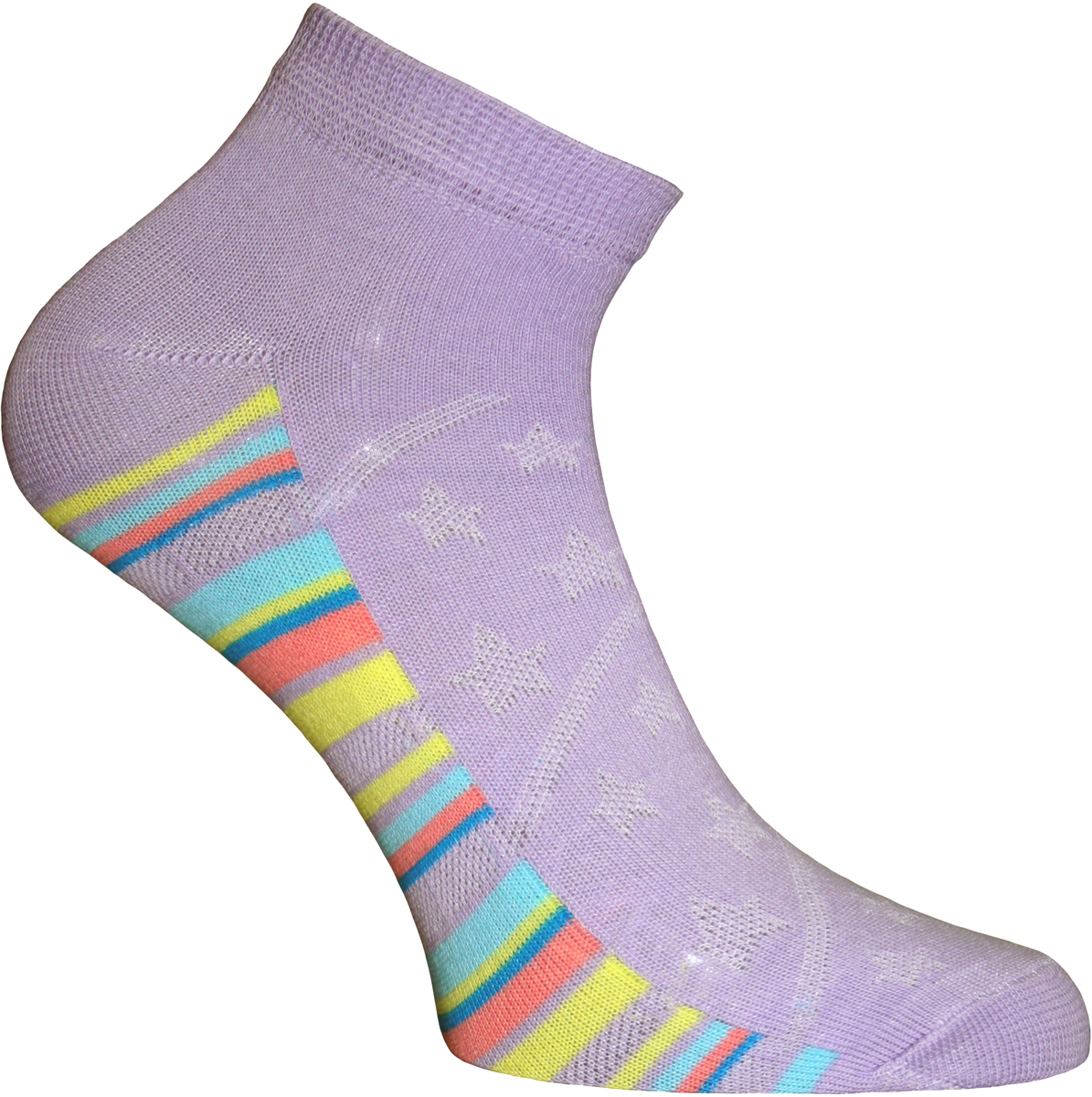 Носки женские Master Socks, цвет: сиреневый. 55910. Размер 2355910 Носки женские Master Socks, цвет: сиреневый. 55910. Размер 2355910Удобные носки Master Socks, изготовленные из высококачественного комбинированного материала с хлопковой основой, очень мягкие и приятные на ощупь, позволяют коже дышать.Эластичная резинка плотно облегает ногу, не сдавливая ее, обеспечивая комфорт и удобство. Носки с укороченным паголенком оформлены принтом в полоску. Практичные и комфортные носки великолепно подойдут к любой вашей обуви.