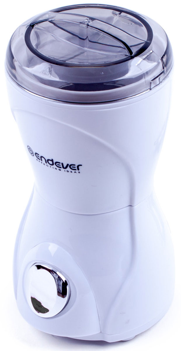 Endever Costa-1056 кофемолкаCosta-1056 Endever Costa-1056 кофемолкаCosta-1056Кофемолка Endever Costa-1056 оснащена стальными ножами, а также стальной чашей, что увеличивает качество помола, предотвращает выделение вредных веществ и увеличивает срок службы.Медный двигатель обеспечивает максимальную экономичность и гарантирует идеальный результат при потребляемой мощности всего 160-200 Вт.Endever Costa-1056 выполнена из высококачественного ABS-пластика в специальном эргономичном дизайне, кофемолку удобно держать в руке.Кофемолка обладает импульсным режимом работы. Кнопка включения имеет особенное нанесение Soft Touch.Endever Costa-1056 имеет надежную систему защиты от случайного включения, при неправильной сборке мотор будет заблокирован. А прозрачная крышка позволяет контролировать результат и добиться идеальной консистенции продукта.В комплект данной модели входит специальная мерная ложечка. Вместительность кофемолки около 70-100 грамм или 12 чашек кофе.,Скорость вращения центрифуги: 15000 об/мин