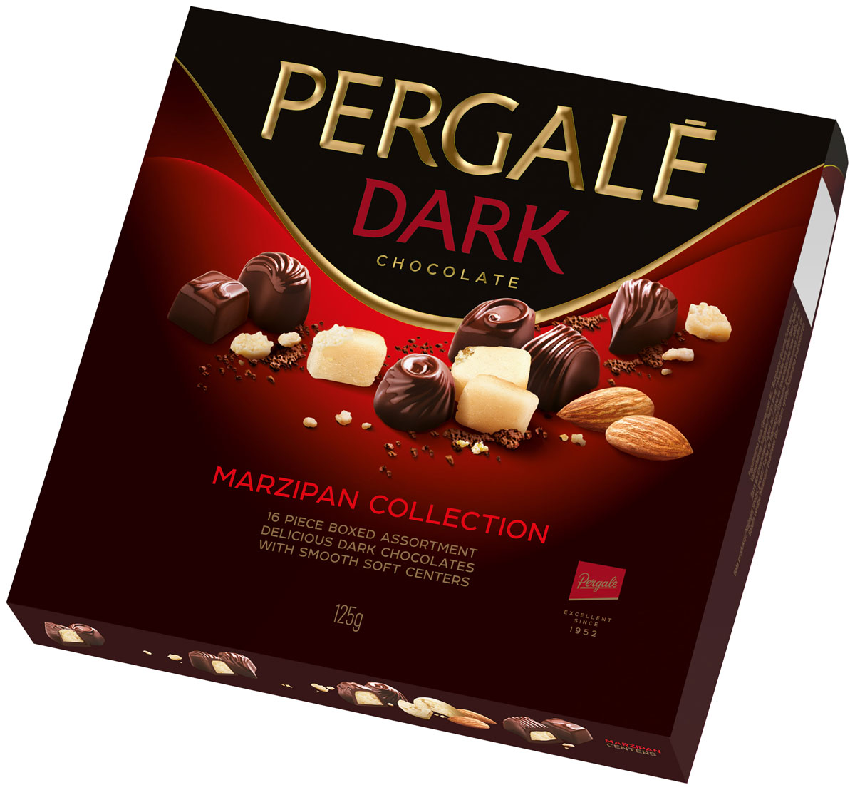 Pergale Набор конфет марципановая коллекция, 125 г10740 Pergale Набор конфет марципановая коллекция, 125 г10740Лидирующая фабрика стран Балтии, кондитерские изделия которой славятся своим качеством и оригинальными рецептами вот уже более 60 лет. Внутри элегантной упаковки находятся шоколадные конфеты с различными нежными начинками, которые позволят насладиться невероятным вкусом конфет.Уважаемые клиенты! Обращаем ваше внимание, что полный перечень состава продукта представлен на дополнительном изображении.