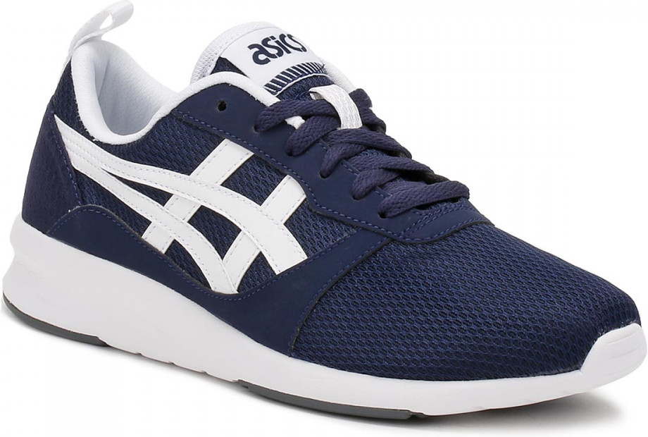 Кроссовки мужские Asics Tiger Lyte-Jogger, цвет: синий, белый. H7G1N-5801. Размер 9 (41)H7G1N-5801 Кроссовки мужские Asics Tiger Lyte-Jogger, цвет: синий, белый. H7G1N-5801. Размер 9 (41)H7G1N-5801Повседневные мужские кроссовки Tiger Lyte-Jogger обладают дышащим верхом из сетчатого материала, а также удобной и быстрой системой шнуровки. Модель отделана контрастными фирменными полосами. Подошва из вспененного каучука EVA и прочной резины обеспечивает дополнительную гибкость и амортизацию. Технология ASICS Гель (специальный вид силикона) снижает нагрузку на пятку, колени и позвоночник. Уплотненный язычок и внутренняя кромка обуви обеспечивают комфорт при ходьбе. Мягкая текстильная подкладка снижает риск натирания.