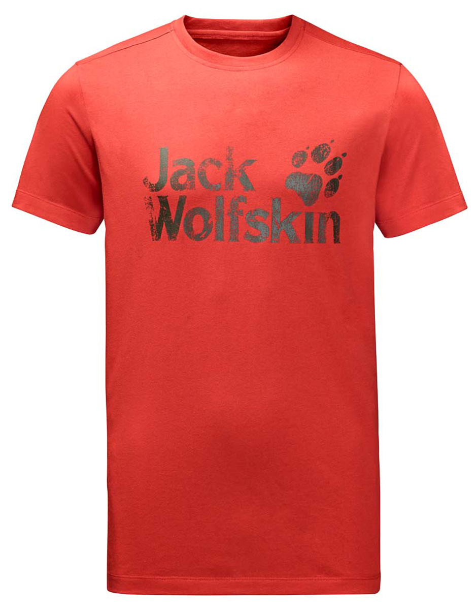 Футболка мужская Jack Wolfskin Brand T M, цвет: красный. 1805971-2001. Размер S (42)1805971-2001 Футболка мужская Jack Wolfskin Brand T M, цвет: красный. 1805971-2001. Размер S (42)1805971-2001Мужская футболка Jack Wolfskin Brand T изготовлена из органического хлопка и полиэстера. Ткань с меланжевым узором легкая и мягкая, быстро сохнет, приятная на ощупь и очень прочная. Модель прямого кроя с короткими рукавами оформлена принтованным логотипом бренда. Круглый вырез горловины дополнен мягкой трикотажной резинкой. В такой футболке вам будет комфортно весь день, она универсальна и подходит для повседневной жизни так же хорошо, как и для активного отдыха и занятий спортом.
