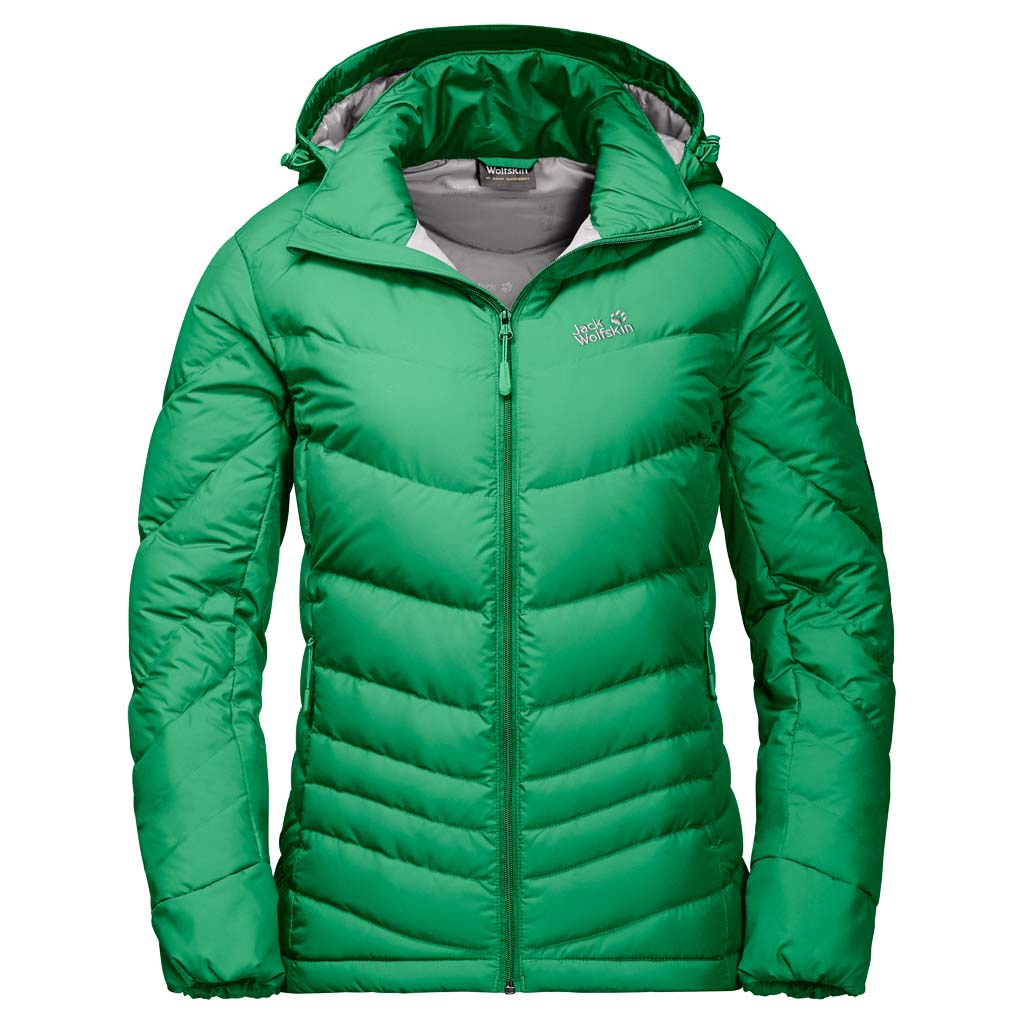 Пуховик женский Jack Wolfskin Selenium, цвет: зеленый. 1201522-4075. Размер L (50)1201522-4075 Пуховик женский Jack Wolfskin Selenium, цвет: зеленый. 1201522-4075. Размер L (50)1201522-4075Ветронепроницаемая, очень теплая куртка на пуху с отстегивающимся капюшоном Jack Wolfskin Selenium обеспечит вам надежное тепло для долгих и холодных дней. Модель приталенного кроя с воротником-стойкой, надежно защищающим от ветра, застегивается на молнию и дополнена двумя внешними и внутренним прорезными карманами на молниях. Съемный капюшон дополнен возможностью регулировать внутренний объем и область обзора. С курткой Selenium вы всегда готовы к зимним приключениям. Эта теплая и удобная пуховая куртка великолепно подходит для холодной погоды.В качестве наполнителя выбран объемный утиный пух и перья, а также Microguard (80 г/м?) - синтетический утеплитель со средним уровнем теплоизоляции. Даже несмотря на то, что куртка очень мало весит, вы сможете почувствовать тепло сразу же, как только ее наденете. Ветронепроницаемая внешняя ткань Stormlock Softtouch, очень легкая и мягкая, повышает теплоизоляцию. Капюшон защищает голову от холода, и если он вам не нужен, его можно отстегнуть.