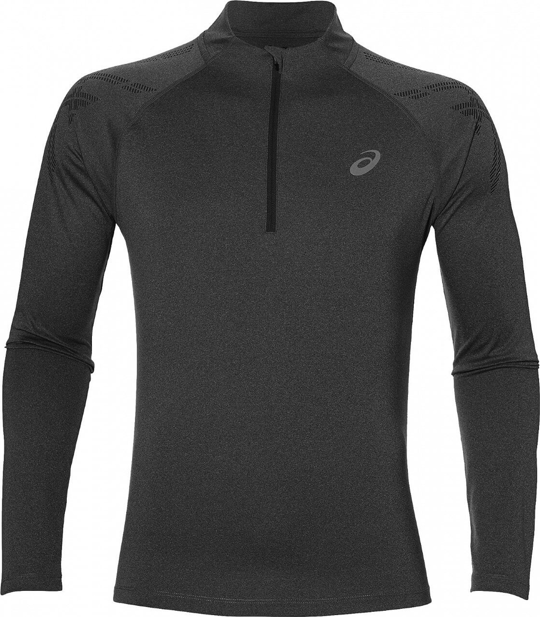 Лонгслив для бега мужской Asics Asics Stripe 1/2 Zip, цвет: черный. 141203-0722. Размер M (48/50)141203-0722 Лонгслив для бега мужской Asics Asics Stripe 1/2 Zip, цвет: черный. 141203-0722. Размер M (48/50)141203-0722Мужской лонгслив Asics выполнен из полиэстера.У модели воротник-стойка и длинные рукава реглан. Изделие спереди оформлено застежкой-молнией и дополнено светоотражающими деталями. Технология Motion Dry позволяет выводить влагу, оставляя тело сухим и сохраняя его оптимальный температурный режим.