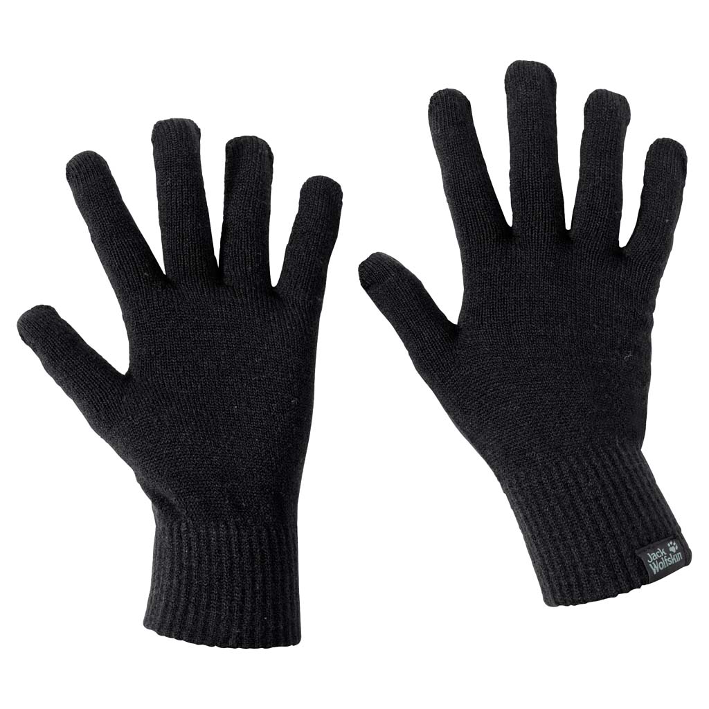 Перчатки Jack Wolfskin Touch Knit Glove, цвет: черный. 1906391-6000. Размер универсальный
