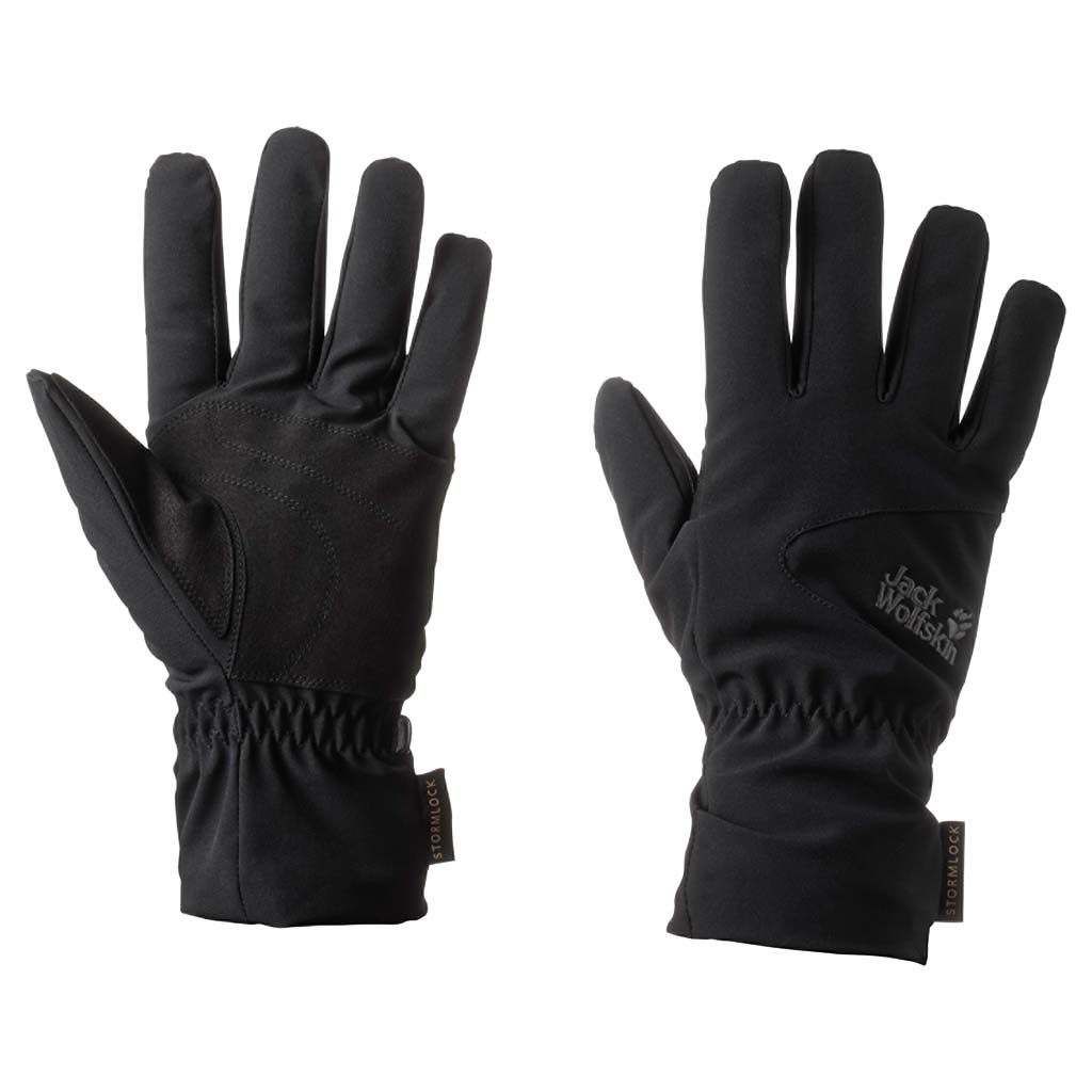 Перчатки Jack Wolfskin Stormlock Highloft Glove, цвет: черный. 1904432-6000. Размер XS (16/17)