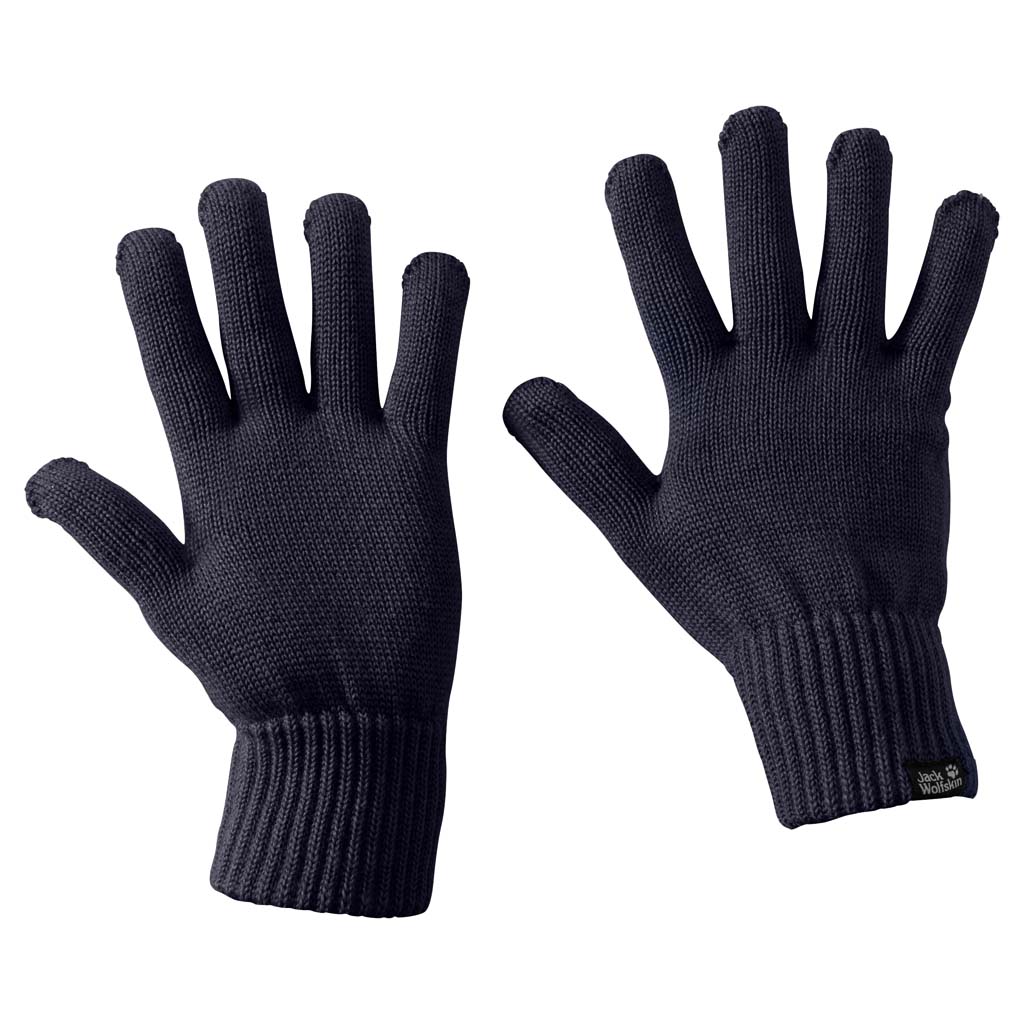 Перчатки Jack Wolfskin Milton Glove, цвет: темно-синий. 1905142-1010. Размер M (21,5/23)