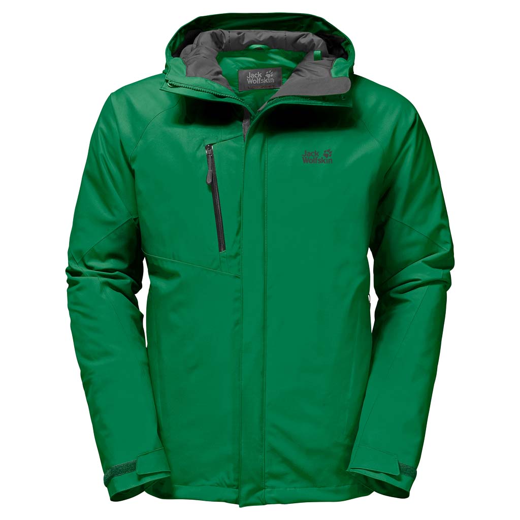 Куртка мужская Jack Wolfskin Troposphere M, цвет: зеленый. 1106901-4082. Размер XXL (54)1106901-4082 Куртка мужская Jack Wolfskin Troposphere M, цвет: зеленый. 1106901-4082. Размер XXL (54)1106901-4082Зимняя куртка для хайкинга Jack Wolfskin Troposphere изготовлена из водо- и ветронепроницаемого материала с теплой подкладкой. Модель прямого кроя с высоким воротником-стойкой, надежно защищающим от ветра, застегивается на молнию с ветрозащитной планкой на кнопках и дополнена вшитым капюшоном с защитным козырьком и возможностью регулировать внутренний объем и область обзора. Изделие имеет два кармана на бедрах, нагрудный карман, внутренний карман, вентиляционные молнии в подмышечной области, дополнительные манжеты и канал для провода наушников. С курткой Jack Wolfskin Troposphere погода и температура на улице перестанут иметь для вас значение. Все благодаря одному преимуществу этой водо- и ветронепроницаемой куртки - инновационному утеплителю Downfiber - продуманной смеси пуха и перьев с водоотталкивающей обработкой и синтетических волокон. Этот утеплитель не только очень эффективный, но еще и ультралегкий и нечувствительный к влаге. А благодаря прекрасно дышащей ткани Texapore, эта замечательная куртка готова к новым масштабным приключениям. - Материал верха: Texapore O2+ Stretch 2L: эластичная, совершенно водо- и ветронепроницаемая, невероятно дышащая наружная ткань (водостойкость в мм водяного столба: 20 000, паропроницаемость (MVTR): > 15 000 г/м2/24 ч). - Утеплитель 1: Downfiber 700 cuin: утеплитель состоит из 70% утиного пуха с водоотталкивающей обработкой и 30% невероятно теплых, быстросохнущих и легких в уходе синтетических волокон с высоким ворсом (упругость 700 cuin); сертифицировано RDS. - Утеплитель 2: Microguard (120 г/м2): эффективный синтетический утеплитель.