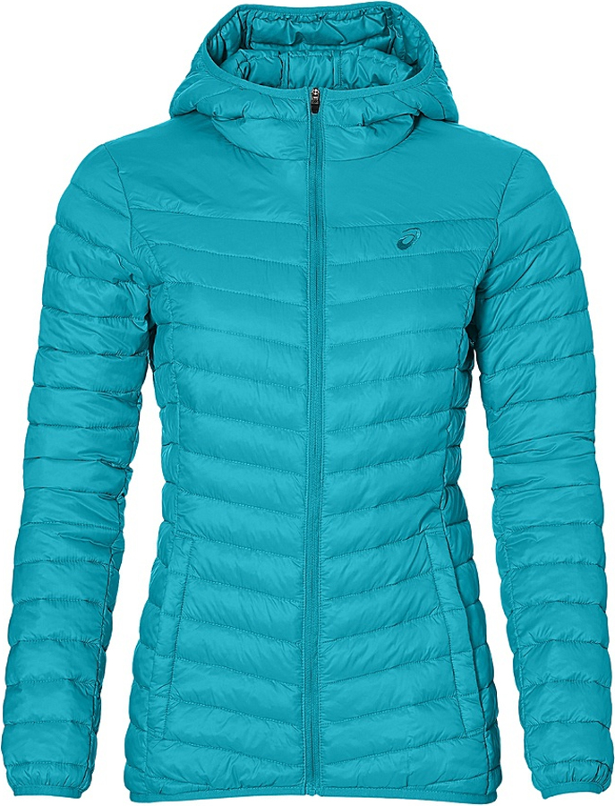 Куртка женская Asics Padded Jacket, цвет: ярко-бирюзовый. 134779-8065. Размер XL (50/52)134779-8065 Куртка женская Asics Padded Jacket, цвет: ярко-бирюзовый. 134779-8065. Размер XL (50/52)134779-8065Женская стеганая куртка Asics Padded Jacket, выполненная из полиамида с утеплителем из полиэстера, отлично подойдет для прохладной погоды. Изделие дополнено подкладкой из полиамида. Модель с капюшоном и длинными рукавами спереди застегивается на застежку-молнию. Низ рукавов, низ куртки и край капюшона обработаны эластичной бейкой. Изделие дополнено двумя прорезными карманами на застежках-молниях и оформлено вышитым фирменным логотипом.Эта модная куртка послужит отличным дополнением к вашему гардеробу!