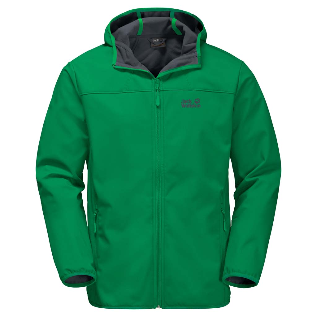 Куртка мужская Jack Wolfskin Northern Point, цвет: зеленый. 1304001-4082. Размер M (44/46)1304001-4082 Куртка мужская Jack Wolfskin Northern Point, цвет: зеленый. 1304001-4082. Размер M (44/46)1304001-4082Куртка мужская Northern Point изготовлена из 100% полиэстера. Ткань дышащая, водонепроницаемая и непродуваемая. Модель застегивается на молнию, имеет длинные стандартные рукава с манжетами на резинке и воротник-стойку с капюшоном. По бокам расположены карманы на молнии. Если самое важное для вас - комфорт на открытом воздухе, куртка Northern Point - это то, что вы искали. Она простая, незамысловатая, практичная и подходит для длительных сложных походов в горах или для сплава на байдарках по озеру. Дизайн и характеристики этой софтшелльной куртки сведены к самому необходимому: защита от ветра и воздухопроницаемость. Капли дождя скатываются с поверхности плотного материала Stormlock. Материал куртки настолько эластичен, что она будет удобно сидеть на вас, чем бы вы в ней ни занимались. Простая куртка без излишеств, которая обеспечит вас тем, чем и должен обеспечивать софтшелл.