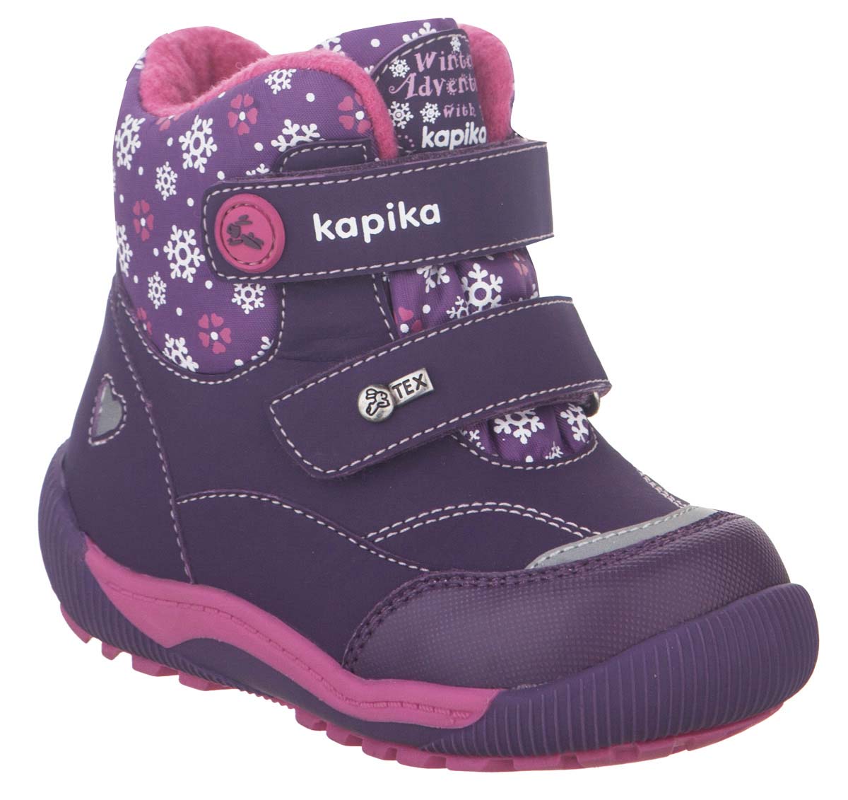 Ботинки для девочки Kapika KapiTEX, цвет: сиреневый. 41185-1. Размер 22
