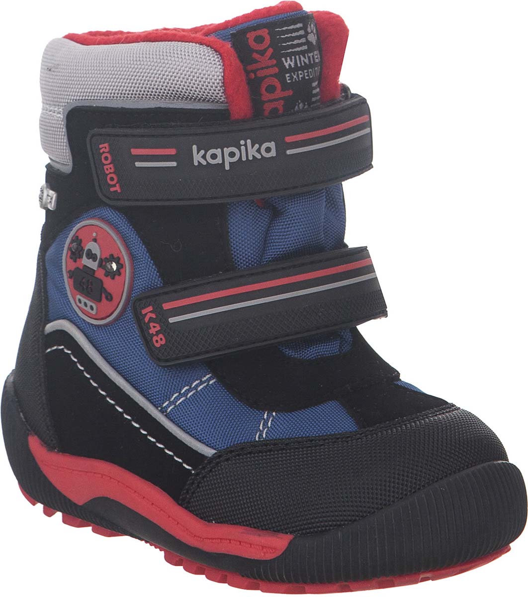 Ботинки для мальчика Kapika KapiTEX, цвет: синий, черный. 41206-1. Размер 22