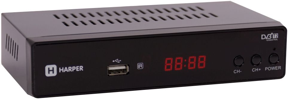 Harper HDT2-5010, Black цифровой телевизионный ресивер DVB-T2 ресивер harper hdt2 5010