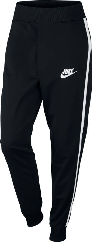 Брюки спортивные женские Nike W Nsw Trk Pant Pk Cf, цвет: черный. 850452-010. Размер S (42/44)850452-010 Брюки спортивные женские Nike W Nsw Trk Pant Pk Cf, цвет: черный. 850452-010. Размер S (42/44)850452-010Женские спортивные брюки Nike Sportswear Track Pants выполнены из мягкой и комфортной смесовой ткани. Модель с поясом и отворотами обеспечивает плотную посадку и свободу движений, не закрывая кроссовки. Брючины дополнены манжетами.