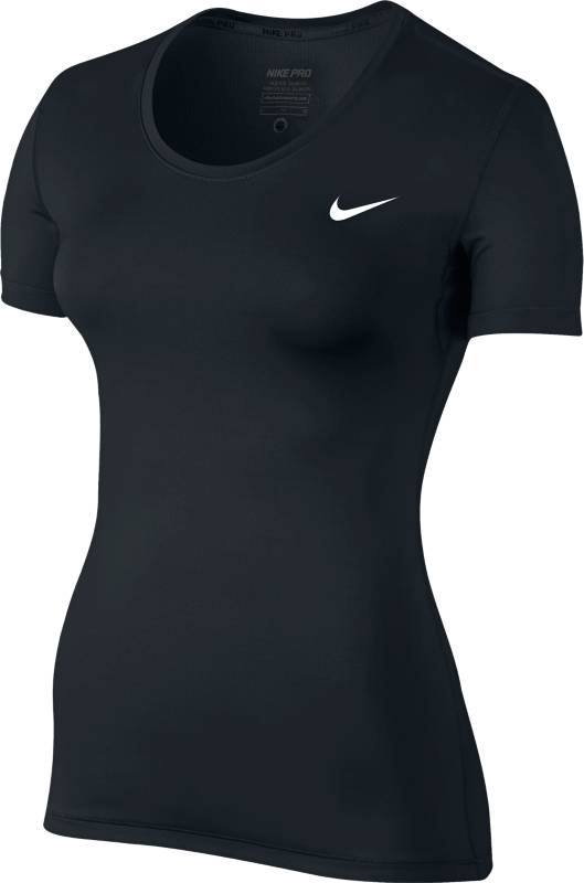 Футболка женская Nike Pro Cool Ss, цвет: черный. 725745-010. Размер XS (40/42)725745-010 Футболка женская Nike Pro Cool Ss, цвет: черный. 725745-010. Размер XS (40/42)725745-010Женская футболка Nike Pro Cool Ss выполнена из эластичной ткани. Ткань Nike Dry гарантирует вентиляцию и комфорт. Модель с круглым вырезом горловины и короткими рукавами плотно прилегает к телу, что позволяет носить ее отдельно или в сочетании с другими элементами одежды. Вставка из сетки на спине обеспечивает вентиляцию даже во время самых интенсивных тренировок.
