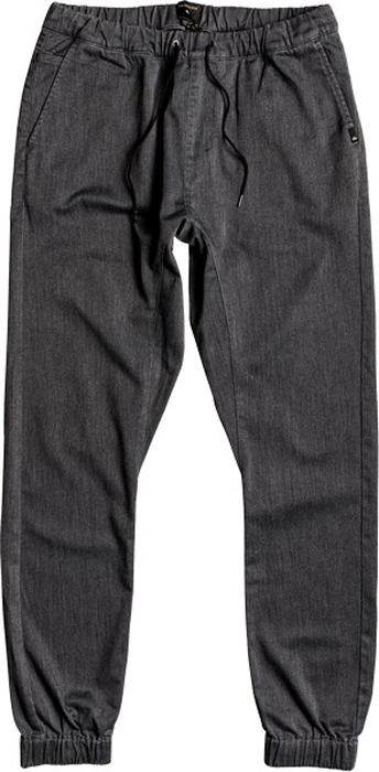 Брюки мужские Quiksilver, цвет: темно-серый. EQYNP03107-KTFH. Размер M (48)EQYNP03107-KTFH Брюки мужские Quiksilver, цвет: темно-серый. EQYNP03107-KTFH. Размер M (48)EQYNP03107-KTFHМужские брюки Quiksilver выполнены из качественного материала. Изделие прошло ферментную обработку для придания ему мягкости. Брюки-джоггеры узкого кроя имеют два втачных кармана спереди. Сзади расположены два прорезных кармана на пуговицах. Эластичный пояс с утягивающим шнурком позволяет отрегулировать посадку точно по фигуре. Брючины дополнены эластичными манжетами.