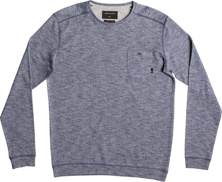 Свитшот мужской Quiksilver, цвет: темно-синий, серый. EQYSW03142-BTEH. Размер L (50)EQYSW03142-BTEH Свитшот мужской Quiksilver, цвет: темно-синий, серый. EQYSW03142-BTEH. Размер L (50)EQYSW03142-BTEHМужской свитшот Quiksilver с длинными рукавами изготовлен из смесового материала. Модель с круглой горловиной дополнена на груди накладным карманом.
