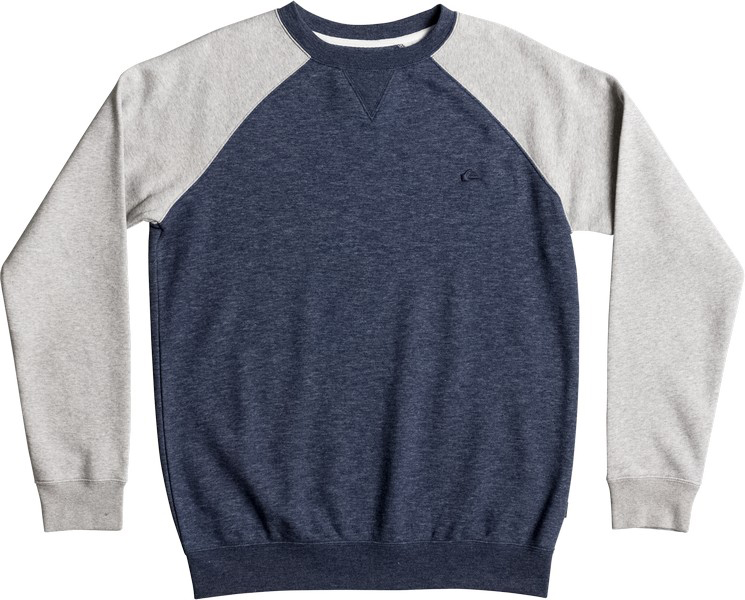 Свитшот мужской Quiksilver, цвет: темно-синий, серый. EQYFT03427-BYJ0. Размер L (50)EQYFT03427-BYJ0 Свитшот мужской Quiksilver, цвет: темно-синий, серый. EQYFT03427-BYJ0. Размер L (50)EQYFT03427-BYJ0Мужской свитшот Quiksilver выполнен из теплой ткани средней плотности. Модель с круглым вырезом горловины и длинными рукавами-реглан украшена вышитым логотипом на груди. На рукавах предусмотрены манжеты.