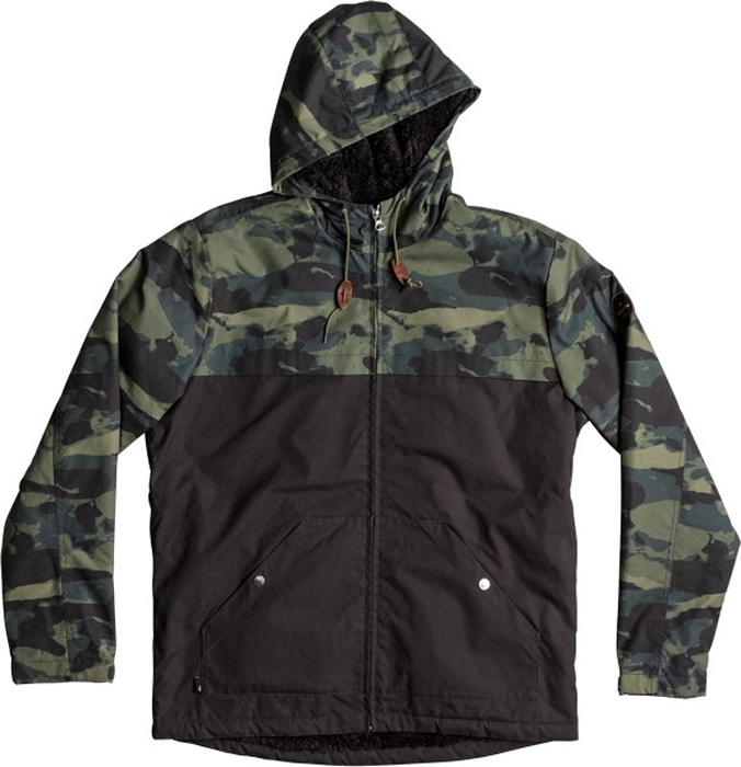 Куртка мужская Quiksilver Wanna, цвет: антрацитовый, серый, оливковый. EQYJK03361-GPH6. Размер S (46)EQYJK03361-GPH6 Куртка мужская Quiksilver Wanna, цвет: антрацитовый, серый, оливковый. EQYJK03361-GPH6. Размер S (46)EQYJK03361-GPH6Мужская куртка Quiksilver Wanna изготовлена хлопка и полиэстера. На куртке предусмотрена сверхтеплая подкладка из шерпы. Изделие прошло обработку водостойким составом.Модель с капюшоном застегивается на молнию. Капюшон оснащен регулировкой в виде круглых утяжек со стопперами из натуральной кожи. Манжеты рукавов регулируются с помощью хлястиков и липучек. Куртка имеет удобные карманы на кнопках. Модель украшена круглой нашивкой из натуральной кожи на рукаве.