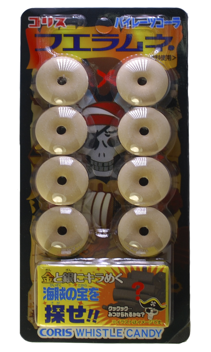 Coris конфета свистулька с игрушкой Пират, 22 г042554 Coris конфета свистулька с игрушкой Пират, 22 г042554Вкусная необычная конфета-свистулька со вкусом золотой колы, в которую можно свистеть. С игрушкой сюрпризом.