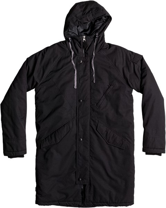 Парка мужская Quiksilver Kayapa, цвет: черный. EQYJK03351-KVJ0. Размер L (50)EQYJK03351-KVJ0 Парка мужская Quiksilver Kayapa, цвет: черный. EQYJK03351-KVJ0. Размер L (50)EQYJK03351-KVJ0Мужская парка Quiksilver Kayapa изготовлена из хлопка и нейлона. В качестве утеплителя используется синтетический пух. На изделии предусмотрена подкладка из тафты. Изделие прошло обработку водостойким составом. Удлиненная модель с капюшоном застегивается на двунаправленную молнию с ветрозащитной планкой на пуговицах. Эргономичный капюшон дополнен сверхтеплой подкладкой из шерпы. На рукавах предусмотрены трикотажные манжеты. Куртка имеет удобные карманы.