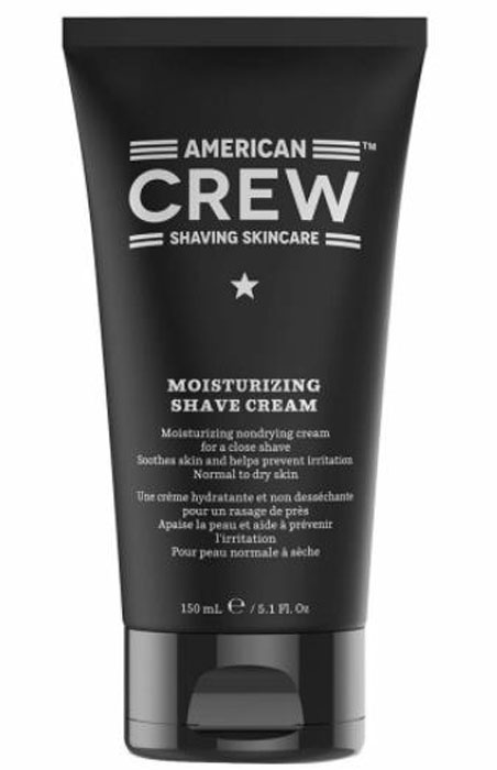 American Crew Крем увлажняющий для бритья Moisturizing Shave Cream 150 мл7206118000 American Crew Крем увлажняющий для бритья Moisturizing Shave Cream 150 мл7206118000Увлажняющий крем American Crew Moisturizing Shave Cream сильно облегчает зачастую мучительный процесс бритья. Травянная формула прекрасно подходит для чувствительной кожи. Витамин E защищает и увлажняет кожу. Миндальное масло смягчает и устраняет неприятные ощущения во время бритья. Используя данное средство от компании American Crew, мужское бритье даже способно приносить удовольствие.