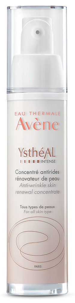 Avene Антивозрастная сыворотка Ystheal Intense, 30 млC48158 Avene Антивозрастная сыворотка Ystheal Intense, 30 млC48158Разглаживает возрастные и мимические морщины. Восстанавливает сияние и гладкость кожи. Улучшает текстуру кожи, выравнивает ее тон. Это антивозрастное средство обновляет кожу, корректируя все признаки старения, благодаря уникальному и запатентованному сочетанию высококонцентрированных активных компонентов:Ретинальдегид: Революционный омолаживающий активный компонент, эффективность которого подтверждена клиническими исследованиями под дерматологическим контролем. Ретинальдегид усиливает клеточную активность.Глицилглицин Олеамид: Усиливает антивозрастное действие ретинальдегида, способствует сохранению эластичности кожи.Претокоферил: Мощный антиоксидант, обеспечивает защитный барьер для кожи против негативного воздействия свободных радикалов.Термальная вода Avene:Смягчает и предотвращает раздражение, мгновенно успокаивает кожу.Морщины разглаживаются, восстанавливается сияние и гладкость кожи, текстура кожи улучшается. Действующие патенты