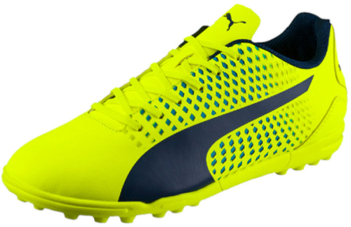 Бутсы мужские Puma Adreno III TT, цвет: желтый. 10404809. Размер 10 (43,5)10404809 Бутсы мужские Puma Adreno III TT, цвет: желтый. 10404809. Размер 10 (43,5)10404809Бутсы Adreno III сочетают в себе многочисленные высокотехнологичные новинки, доступную цену и запоминающийся дизайн, ставший визитной карточкой PUMA. Модель Adreno III - это легкость, удобство и долговечность благодаря использованию мягкого, но в то же время очень прочного синтетического материала верха, а также мягкой подкладки, комфортно облегающей ногу.