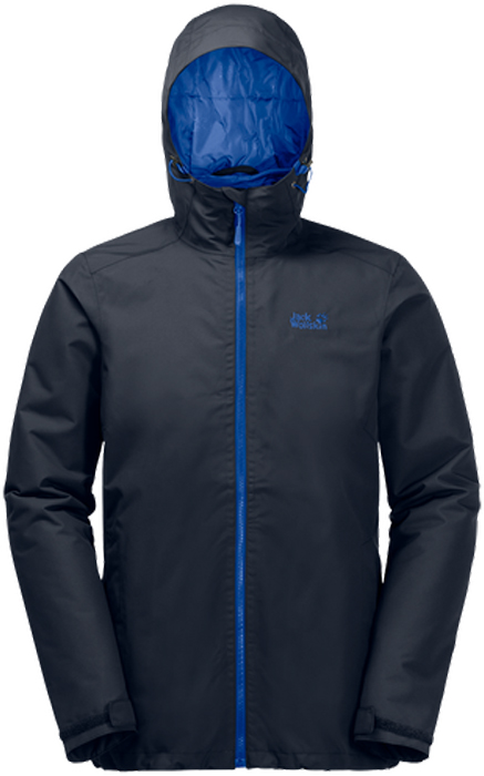 Куртка мужская Jack Wolfskin Chilly Morning M, цвет: черный. 1108352-6000. Размер M (44/46)1108352-6000 Куртка мужская Jack Wolfskin Chilly Morning M, цвет: черный. 1108352-6000. Размер M (44/46)1108352-6000Прочная, водонепроницаемая и утепленная куртка для хайкинга с простым дизайном Jack Wolfskin Chilly Morning обеспечит вам надежное тепло для прохладных дней.Модель прямого кроя с воротником-стойкой, надежно защищающим от ветра, застегивается на молнию и дополнена двумя карманами на бедрах и внутренним карманом. Вшитый капюшон дополнен возможностью регулировать внутренний объем и область обзора. Рукава дополнены липучками для регулировки объема. Несмотря на утренний холод, вы бодро шагаете по маршруту пружинистым шагом. Теплая водо- и ветронепроницаемая куртка Chilly Morning из материала Texapore отличается простым дизайном без всяких излишеств. Проще простого. Это также одна из самых легких курток в своем классе.При создании этой куртки использовано проверенное сочетание защитного материала Texapore, очень прочной, водонепроницаемой, дышащей наружной ткани (водостойкость в мм водяного столба: 10 000 мм, паропроницаемость (MVTR): > 6000 г/м?/24 ч), и эффективного синтетического утеплителя Microguard (100 г/м2).
