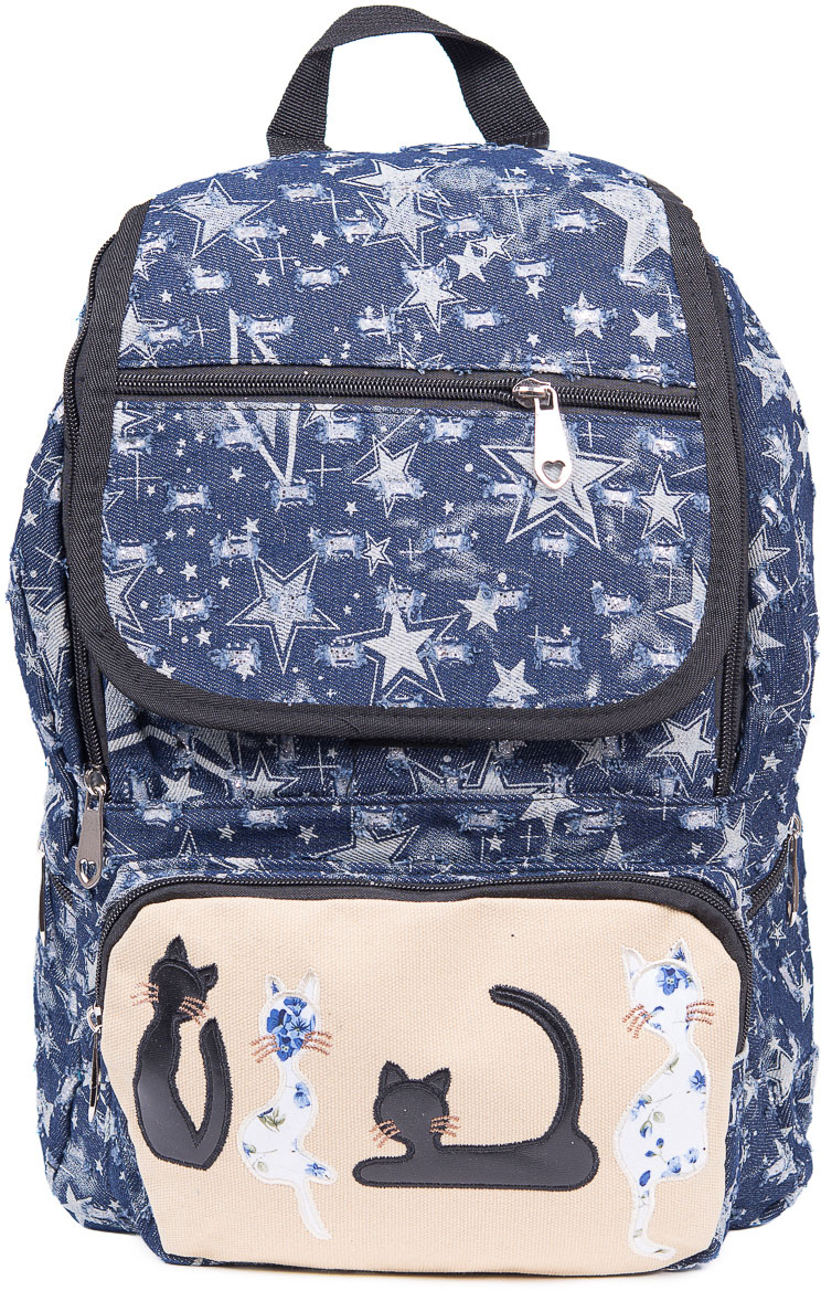 Рюкзак женский Nuages, цвет: синий. NR7116/2navyNR7116/2navy Рюкзак женский Nuages, цвет: синий. NR7116/2navyNR7116/2navyЖенский рюкзак Nuages изготовлен из плотного текстиля с забавным рисунком. Рюкзак имеет одно основное отделение и закрывается на застежку-молнию и клапаном на липучке. На лицевой стороне находится один объемный карман на молнии, один карман на молнии на клапане, по бокам два кармана на молнии и сзади один карман на молнии.Рюкзак оснащен плечевыми лямками регулируемой длины из текстиля и короткой ручкой. Стильный рюкзак эффектно дополнит ваш яркий образ!