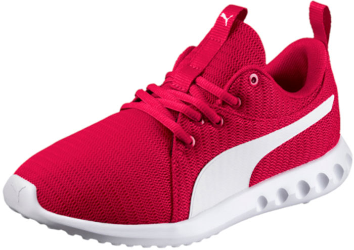 Кроссовки для бега женские Puma Carson 2, цвет: малиновый. 19003803. Размер 5 (37)19003803 Кроссовки для бега женские Puma Carson 2, цвет: малиновый. 19003803. Размер 5 (37)19003803Модель Carson 2 от Puma – это неповторимый стиль и последние технологические новшества. В средней части верха появилась интересная декоративно-функциональная деталь, повторяющая форму подъема, а конструкция носка стала более облегченной для придания модели динамичного модного силуэта. Промежуточная подошва из пенного материала Softfoam амортизирует толчки и поддерживает стопу, а внешняя подошва из этиленвинилацетата обеспечивает комфорт движения и достаточное сцепление с поверхностью. Чистые линии, обновленный дизайн верха, использование сверхлегких дышащих материалов делают модель запоминающейся и отвечающей всем требованиям любителей активного образа жизни.