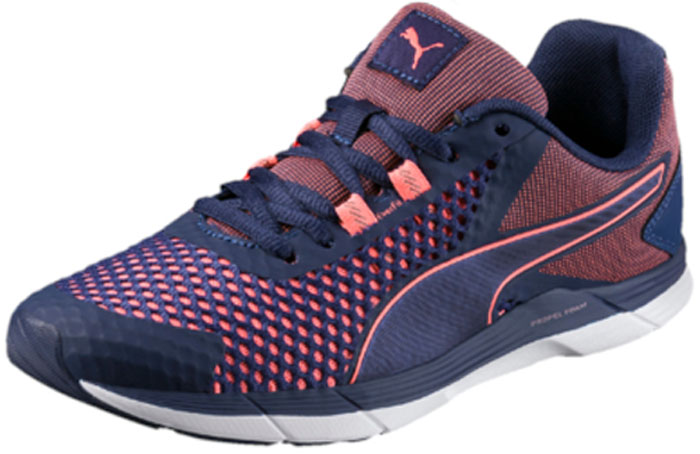Кроссовки женские для бега Puma Propel 2, цвет: синий. 18995804. Размер 6,5 (39)18995804 Кроссовки женские для бега Puma Propel 2, цвет: синий. 18995804. Размер 6,5 (39)18995804Модель Puma Propel 2 со стильным современным силуэтом предназначена для легкого амортизированного бега. Верх выполнен из сверхлегкого дышащего текстиля. Двухслойный сетчатый материал позволяет воздуху свободно циркулировать. Бесшовная конструкция верха с наплавленными деталями обеспечивает минимальный вес обуви и улучшает скоростные свойства. Классическая шнуровка надежно фиксирует изделие на ноге. Высокотехнологичная амортизирующая подошва придает вашей походке легкость и упругость. Отличный вариант для стильных и активных людей.