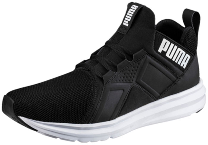 Кроссовки мужские для бега Puma Enzo Mesh, цвет: черный. 19001502. Размер 10,5 (44)19001502 Кроссовки мужские для бега Puma Enzo Mesh, цвет: черный. 19001502. Размер 10,5 (44)19001502Новые мужские кроссовки Puma Enzo Mesh благодаря своему стильному и оригинальному фасону будут особенно привлекательны для молодежи. Завышенный силуэт с акцентированным пухлым голенищем и уникальная двухслойная конструкция союзки придают этой обуви свежесть и новизну. Дышащий сетчатый материал в области носка и задника обеспечивает отличную вентиляцию. Широкая тесьма в качестве дополнительной застежки на подъеме помогает правильно зафиксировать ногу и способствует отличной посадке. Стелька из мягчайшего материала Softfoam и промежуточная подошва из амортизирующей пены IMEVA создают упругость и обеспечивают полный комфорт.